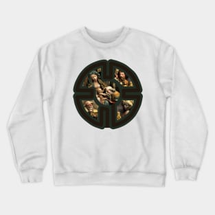 Paying Homage Cross Labyrinth Christmas Art Crewneck Sweatshirt